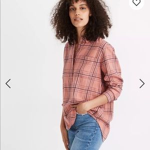NWT Madewell Flannel Popover Shirt